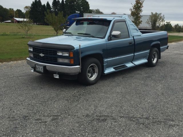 1990 Black over Black Cherry Chevrolet C/K Pickup 1500 Standard Cab Pickup