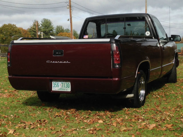 1990 Black over Black Cherry Chevrolet C/K Pickup 1500 Standard Cab Pickup