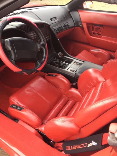 1990 Red Chevrolet Corvette Convertible