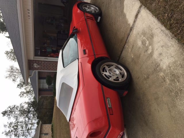 1990 Red Chevrolet Corvette Convertible