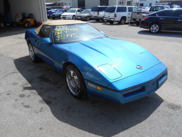 1990 Red Chevrolet Corvette Convertible