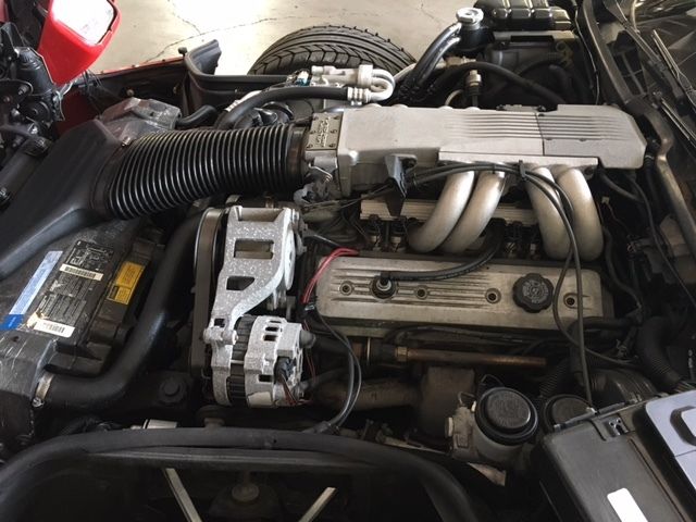 1990 Red Chevrolet Corvette Convertible