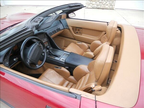 1990 Burgundy Chevrolet Corvette Convertible