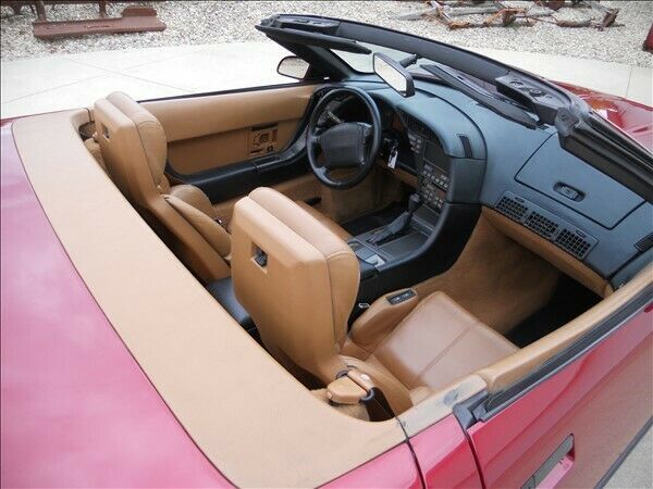 1990 Burgundy Chevrolet Corvette Convertible