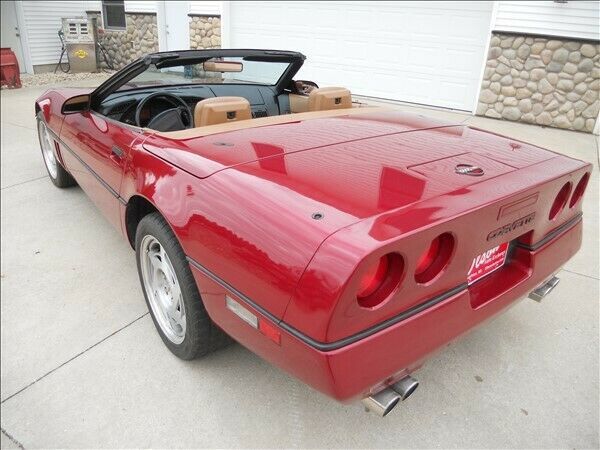 1990 Burgundy Chevrolet Corvette Convertible