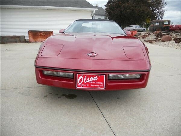 1990 Burgundy Chevrolet Corvette Convertible