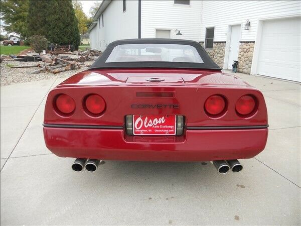 1990 Burgundy Chevrolet Corvette Convertible