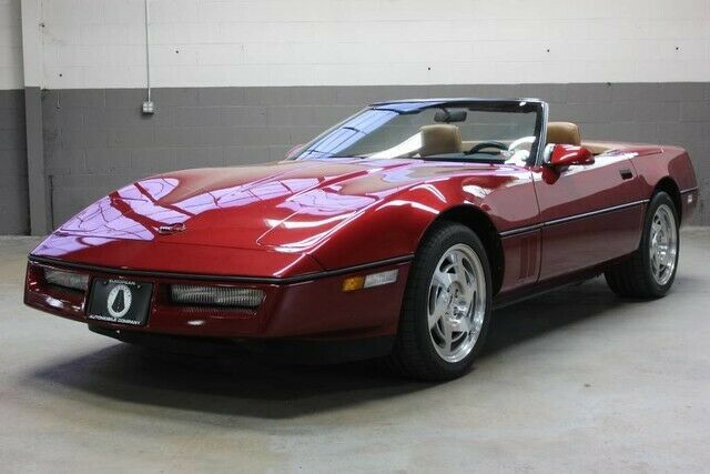1990 Red Chevrolet Corvette Convertible