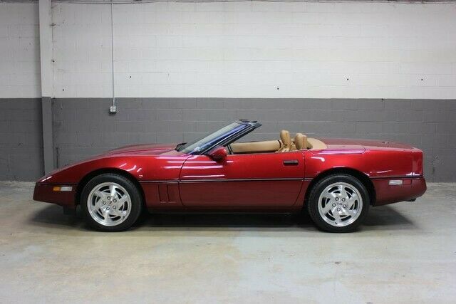 1990 Red Chevrolet Corvette Convertible