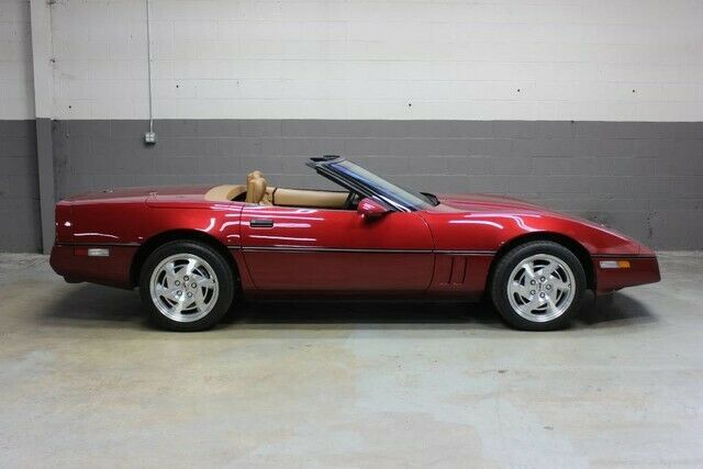 1990 Red Chevrolet Corvette Convertible