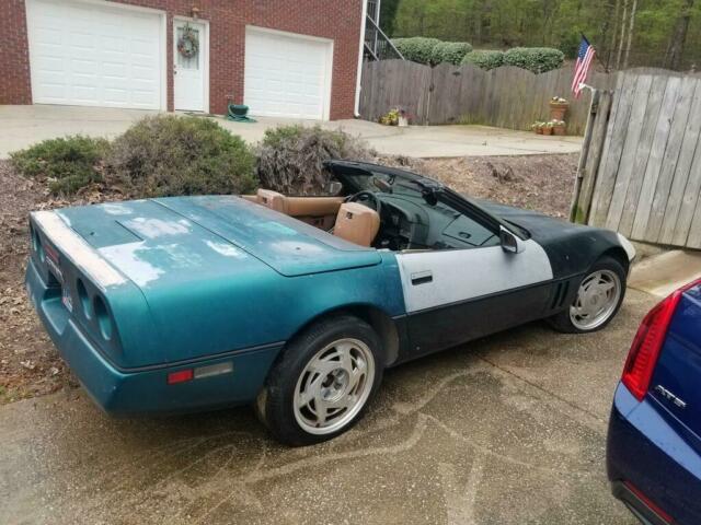 1990 Green Chevrolet Corvette Convertible