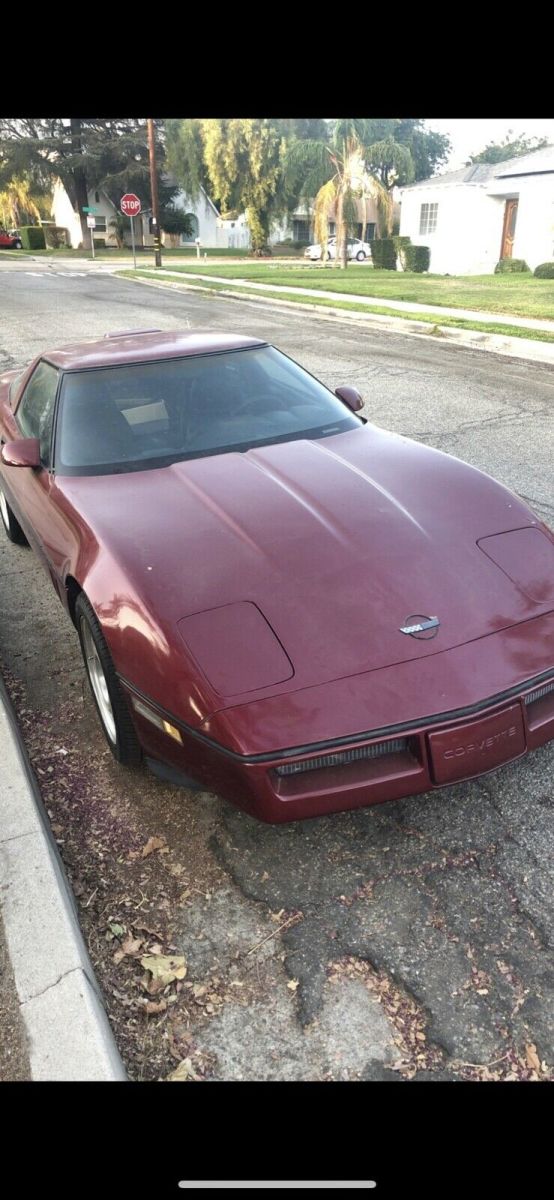 1990 Red Chevrolet Corvette Hatchback