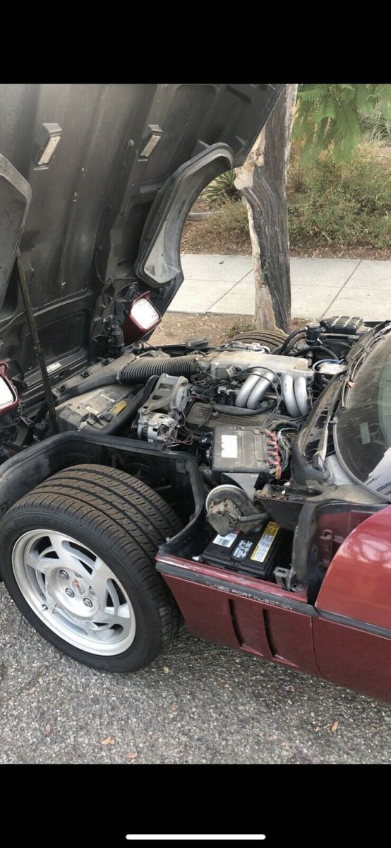 1990 Red Chevrolet Corvette Hatchback