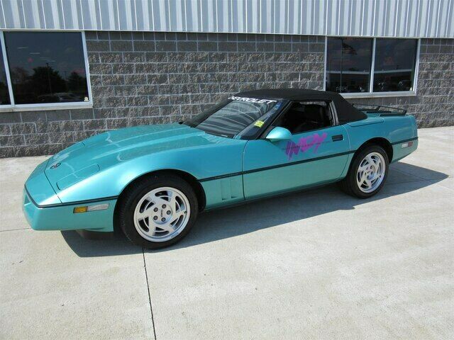 1990 Turquoise Chevrolet Corvette Convertible