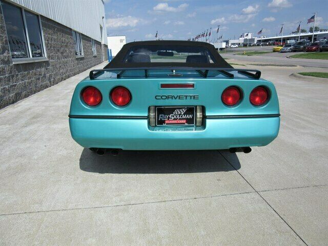 1990 Turquoise Chevrolet Corvette Convertible