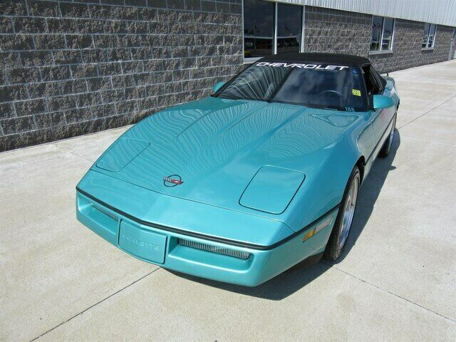 1990 Turquoise Chevrolet Corvette Convertible