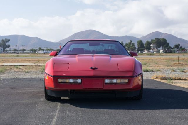 1990 Red Chevrolet Corvette --