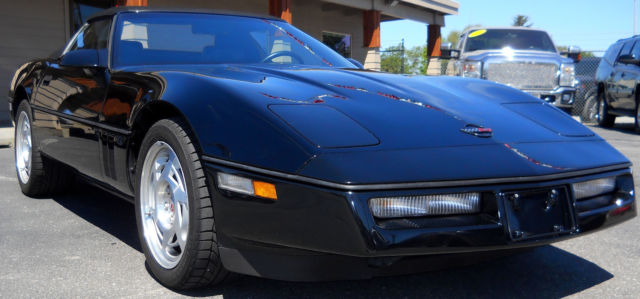 1990 Black Chevrolet Corvette Convertible