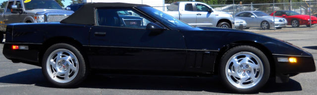 1990 Black Chevrolet Corvette Convertible