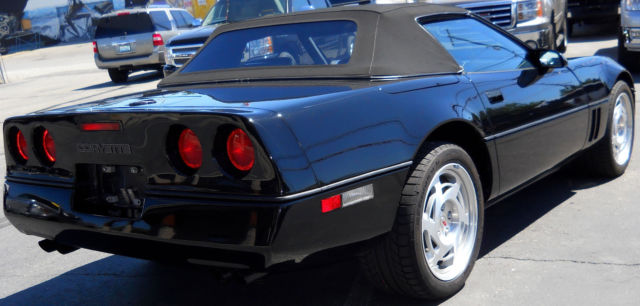 1990 Black Chevrolet Corvette Convertible