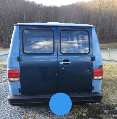 1990 Blue Chevrolet G20 Van Cargo Van