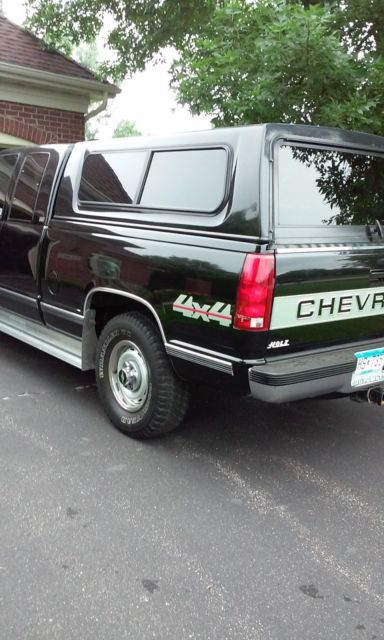 1990 Black Chevrolet Silverado 1500 Extended Crew Cab Pickup