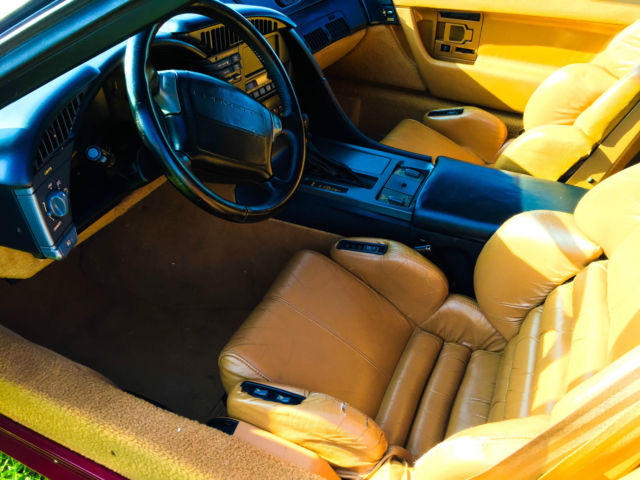 1990 Burgundy Chevrolet Corvette Coupe