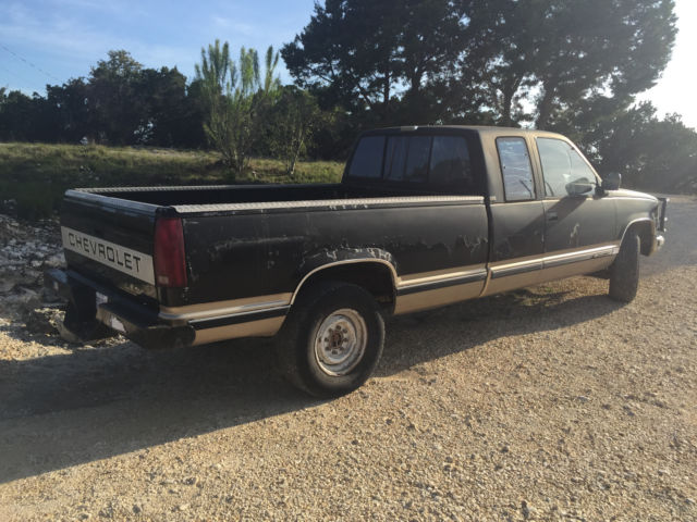 1990 Black Chevrolet C/K Pickup 1500 Cab & Chassis