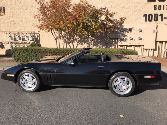1990 Black Chevrolet Corvette Convertible