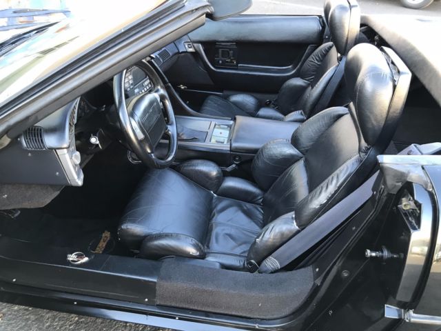 1990 Black Chevrolet Corvette Convertible