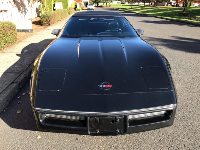 1990 Black Chevrolet Corvette Convertible