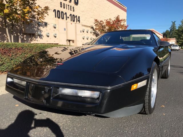 1990 Black Chevrolet Corvette Convertible