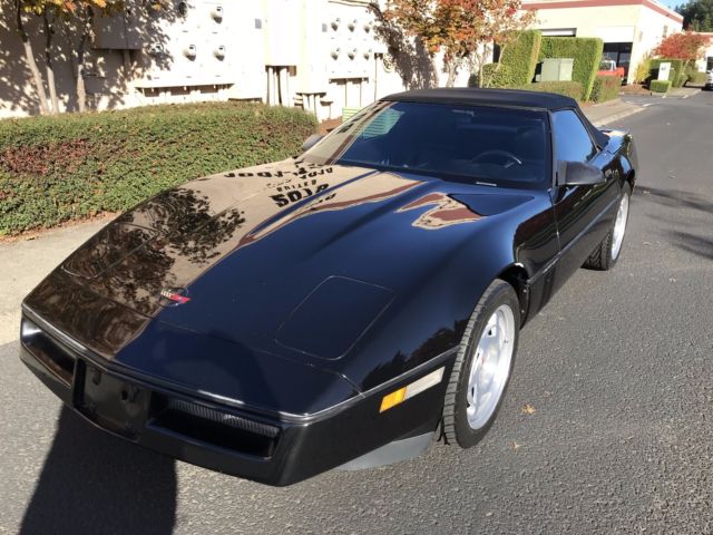 1990 Black Chevrolet Corvette Convertible