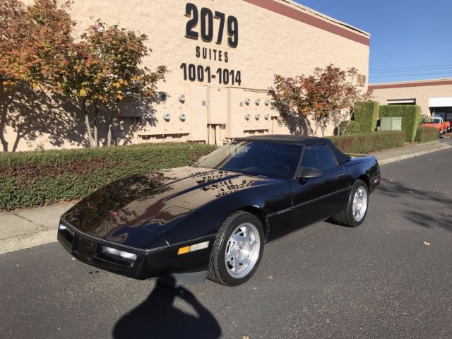 1990 Black Chevrolet Corvette Convertible