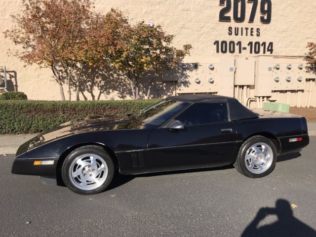 1990 Black Chevrolet Corvette Convertible