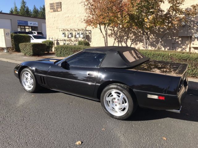 1990 Black Chevrolet Corvette Convertible
