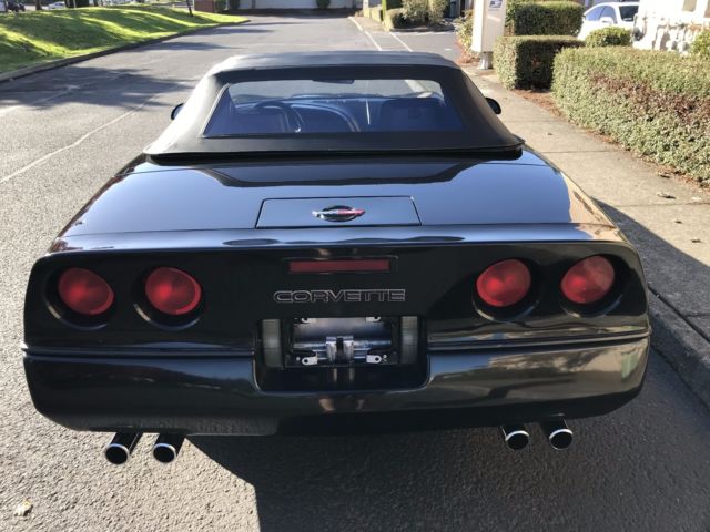 1990 Black Chevrolet Corvette Convertible