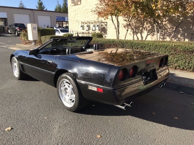 1990 Black Chevrolet Corvette Convertible