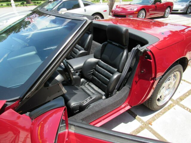 1990 DARK RED METALLIC Chevrolet Corvette CONVERTIBLE