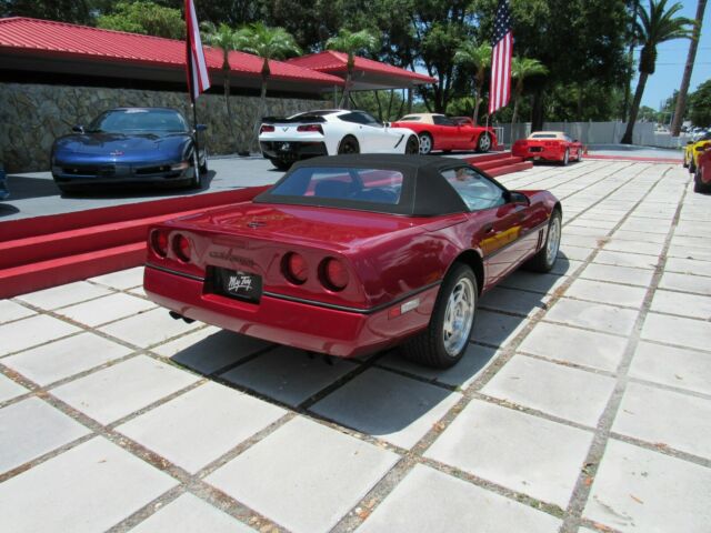 1990 DARK RED METALLIC Chevrolet Corvette CONVERTIBLE