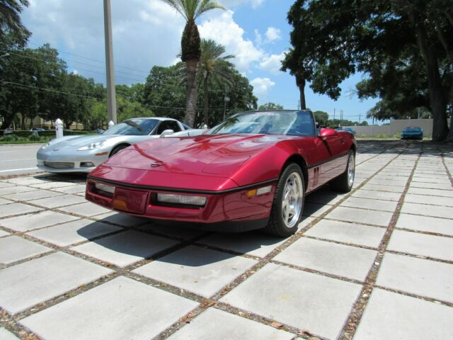 1990 DARK RED METALLIC Chevrolet Corvette CONVERTIBLE