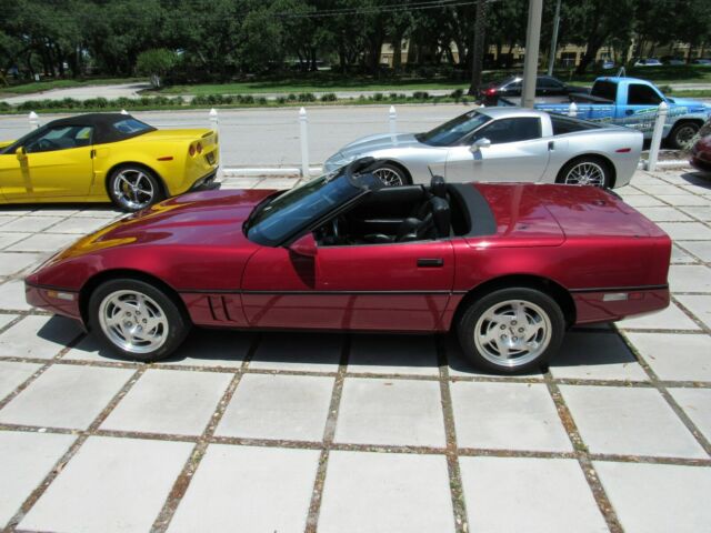 1990 DARK RED METALLIC Chevrolet Corvette CONVERTIBLE