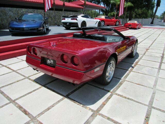 1990 DARK RED METALLIC Chevrolet Corvette CONVERTIBLE