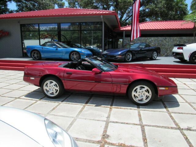 1990 DARK RED METALLIC Chevrolet Corvette CONVERTIBLE