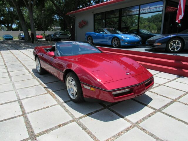 1990 DARK RED METALLIC Chevrolet Corvette CONVERTIBLE