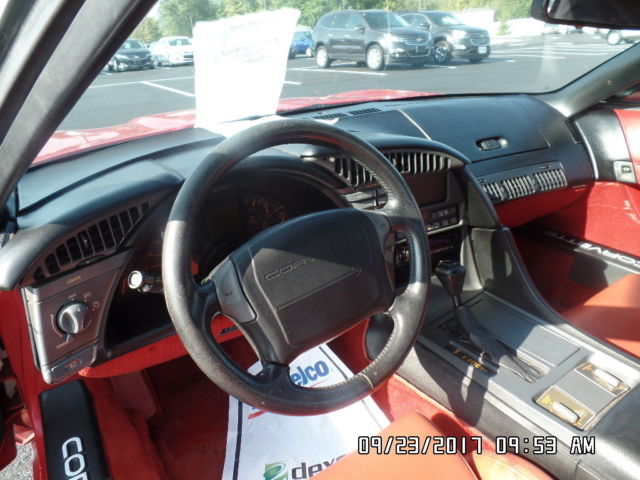 1990 Red Chevrolet Corvette Convertible