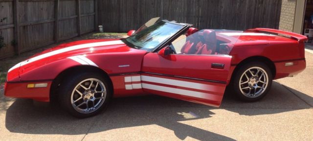 1990 Red Chevrolet Corvette Convertible