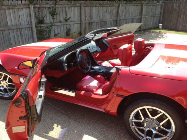 1990 Red Chevrolet Corvette Convertible