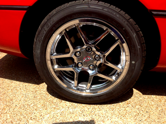 1990 Red Chevrolet Corvette Convertible
