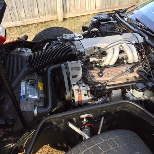 1990 Red Chevrolet Corvette Convertible